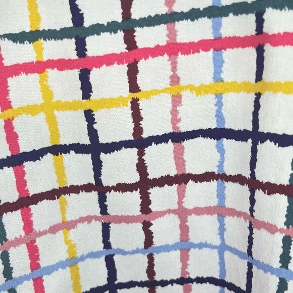 Modcloth High Waist Party Streamers Shorts Blue Pink Rainbow Plaid 6 Small NWT - Picture 8 of 13